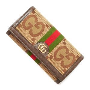 Gucci Long Wallet with Coin Purse Ophidia Brown Ladies